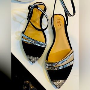 INC Women's Aditi Two-Piece Sparkle Sandals